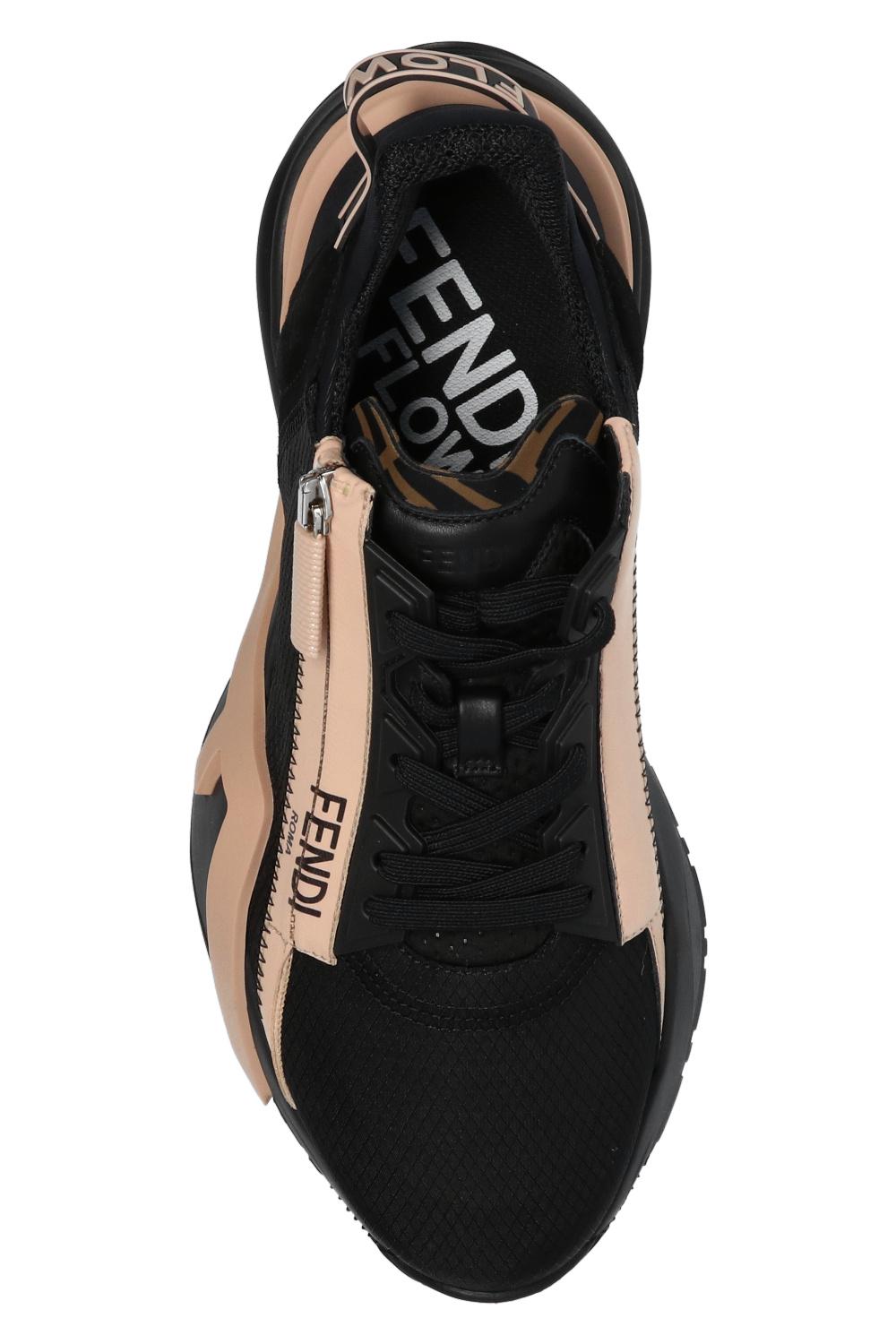 【Fendi】Fendi Light ロートップ スニーカー ブラック ロゴ スニーカー スリッポン ローカット ズッカ FF柄 エンボスレザー